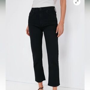 Mother denim faded black wash denim